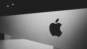 Apple Logo Illuminated on Luminous Background apple logo wallpaper