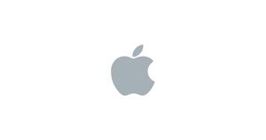apple logo on a white background Wallpaper