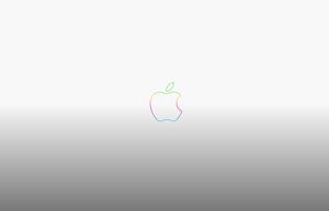 Apple Logo on Abstract Background apple logo wallpaper