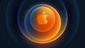 Apple Logo on Abstract Background apple logo wallpaper