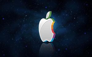 Apple Logo on Colorful Gradient Background apple logo wallpaper