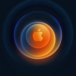 Apple Logo Orange Circles apple logo wallpaper