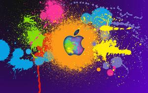 Apple Logo Paint Splash apple logo wallpaper