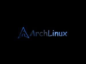 archlinux logo on a black background linux wallpaper