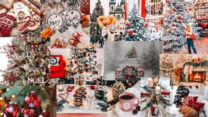 Arctic Weather Christmas Collage christmas collage wallpaper