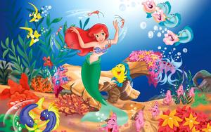 Ariel from Disney's The Little Mermaid cartoon wallpaper