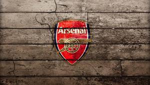 Arsenal Emblem On Wood Floor arsenal wallpaper