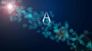 Artistic Representation of Letter A Surrounded by Blue Leaves letter a wallpaper