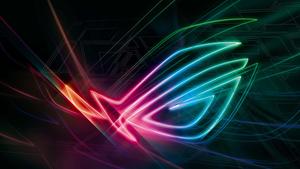 asus rog logo on a black background asus wallpaper