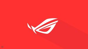 Asus ROG Symbol Red Background asus rog wallpaper