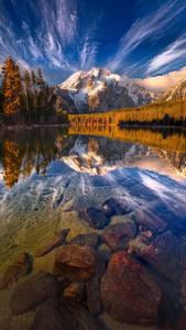 Autumn Lake Nature 4K iPhone 4k nature iphone wallpaper