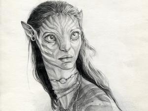 Avatar Neytiri Charcoal Art avatar wallpaper