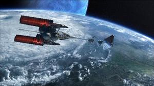 Avatar Spaceship Hovering Over Planet avatar wallpaper