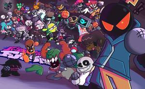 Awesome Mods of Friday Night Funkin' Game fnf wallpaper