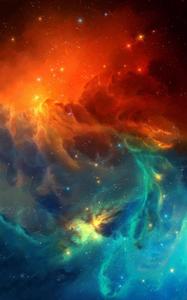Awesome Two-Tone Nebula Phone phone wallpaper