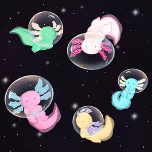 Axolotls In Space axolotl wallpaper