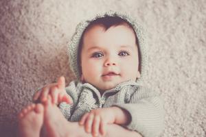 Baby Boy Wearing Gray Knitted Outfit baby boy wallpaper