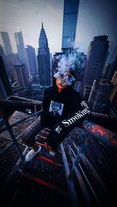 Bad Boy Face Covered By Smoke bad boy wallpaper