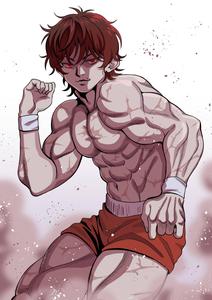 Baki Hanma Fighting Pose Art baki hanma wallpaper