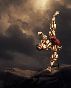 Baki Hanma High Kick Pose baki hanma wallpaper