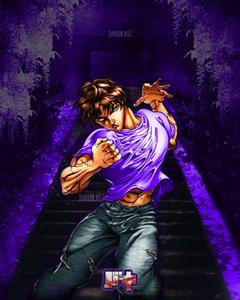 Baki Hanma In Violet Poster baki hanma wallpaper