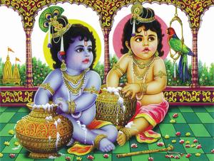 Bal Krishna With Balarama bal krishna wallpaper