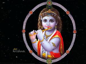Bal Krishna With Pearl Adornments bal krishna wallpaper