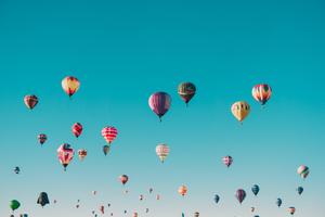 Balloons In Sky Cool IPad sky wallpaper