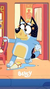 Bandit With Food On Face Bluey bluey wallpaper