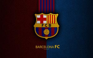 Barcelona FC Logo Leather Texture barcelona wallpaper