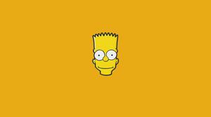 Bart Simpson Minimalist Yellow Background bart simpson wallpaper