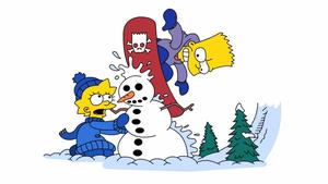 Bart Simpson Snow Skate bart simpson wallpaper