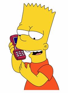 Bart Simpson Talking On Phone bart simpson wallpaper