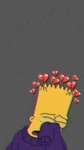 Bart Simpson With A Broken Heart Iphone broken heart iphone wallpaper