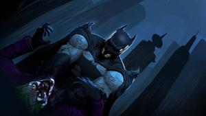 Batman Defeating Joker 4K batman 4k wallpaper