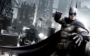 Batman Fist Up At Gotham Picture batman wallpaper