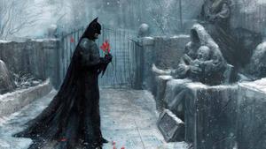 Batman In Cemetery Painting batman wallpaper