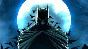 Batman In Front Of Full Moon And Bats Picture batman wallpaper