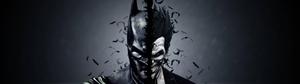 Batman & Joker Face Off dual monitor wallpaper