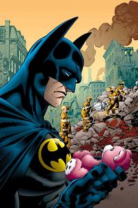 Batman Looking At Stuffed Toy Picture batman wallpaper