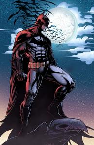 Batman On Cliff Under Full Moon Picture batman wallpaper