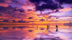 Beautiful Purple Orange Sunset Picture beautiful wallpaper