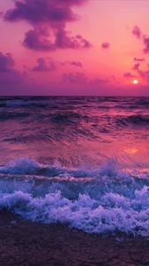 Beautiful Sunset Behind the Mountains home screen wallpaper