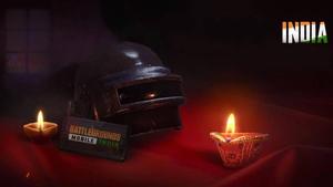 BGMI Helmet On Candle-Lit Table bgmi wallpaper