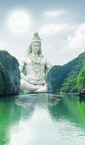 Bhole Baba Statue In Lake bhole baba wallpaper