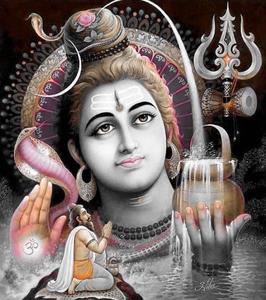 Bholenath Shiva Holding Fountain 3D bholenath 3d wallpaper