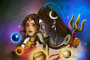 Bholenath Shiva With Parvati 3D bholenath 3d wallpaper