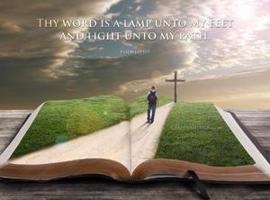 Bible Psalm 119:105 Path bible wallpaper
