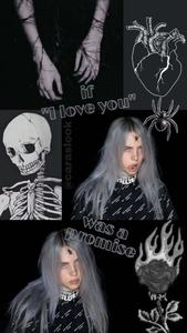 Billie Eilish Collage Black Aesthetic Background black aesthetic wallpaper