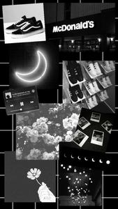 Black And White Aesthetic Collage Background black aesthetic wallpaper